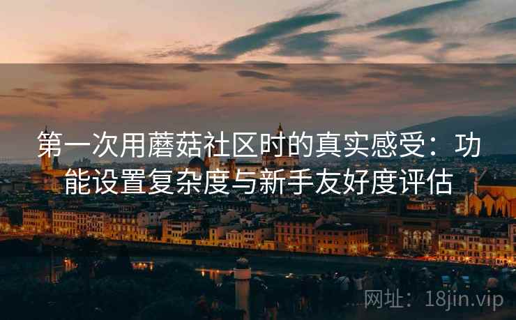 第一次用蘑菇社区时的真实感受：功能设置复杂度与新手友好度评估