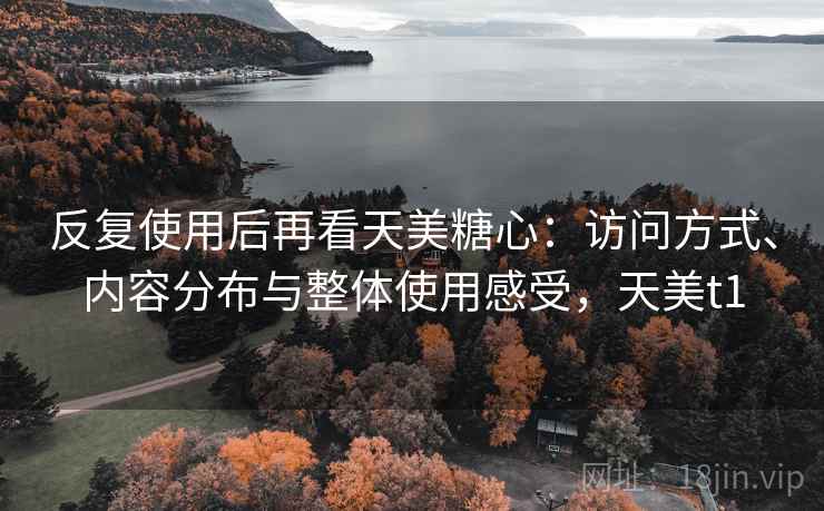 反复使用后再看天美糖心：访问方式、内容分布与整体使用感受，天美t1
