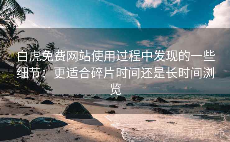 白虎免费网站使用过程中发现的一些细节：更适合碎片时间还是长时间浏览