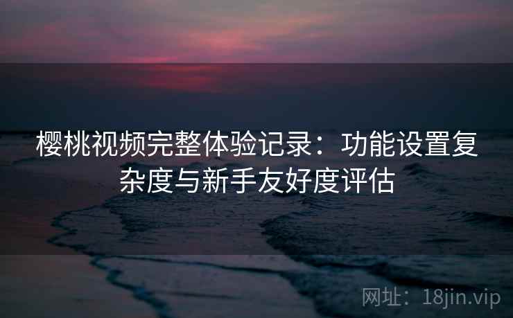 樱桃视频完整体验记录：功能设置复杂度与新手友好度评估